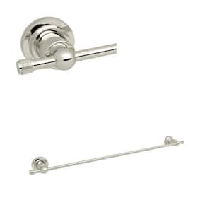 Campo 24 in. Wall Mounted Towel Bar in Polished Nickel