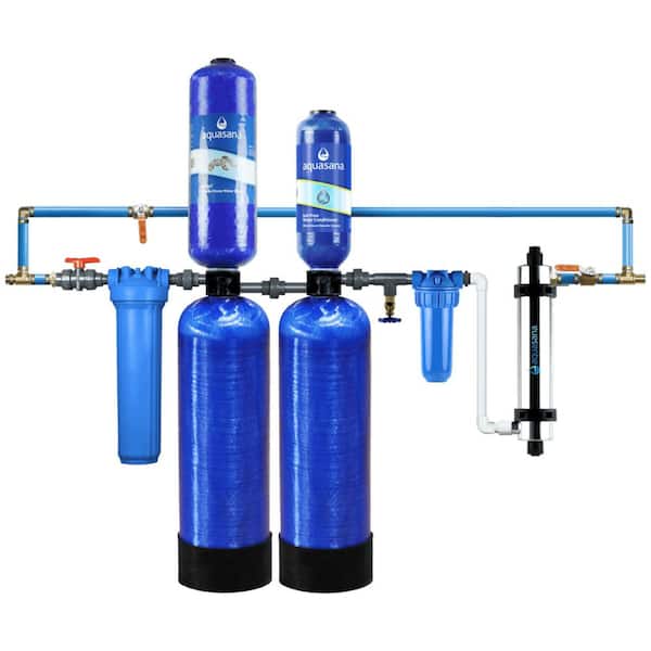 Rhino Chloramines Max Flow + Tall Salt-Free Water Conditioner+ Max Flow UV Filter + Pro-Grade Bypass Kit+ Pre-Filter