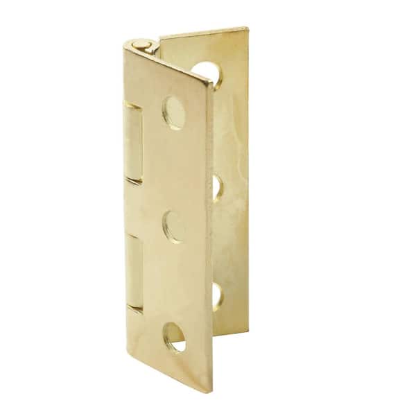 2 in. Satin Brass Decorative Broad Hinges (2-Pack)