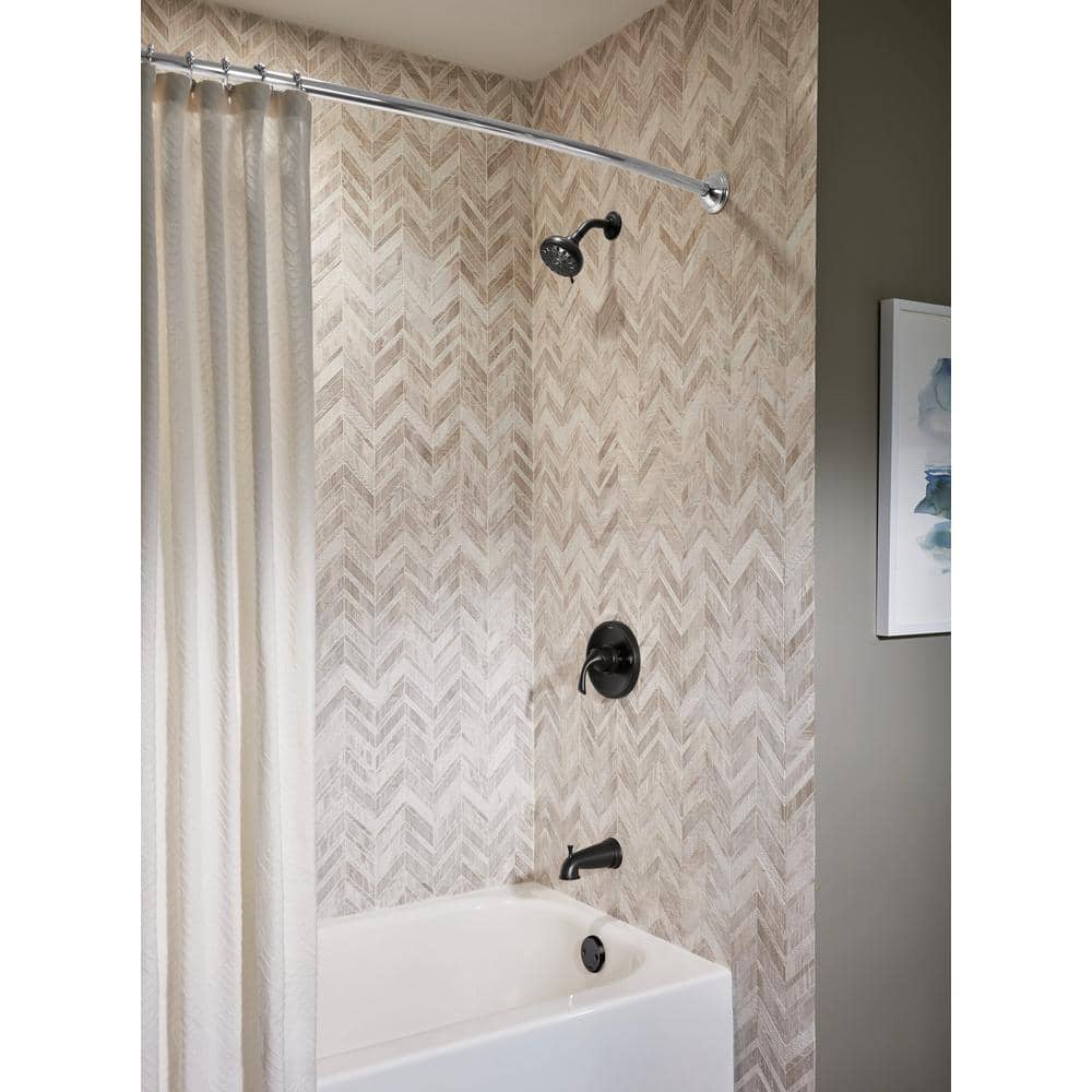 Matte Black Nickel Wall Mounted Tub and Shower Set