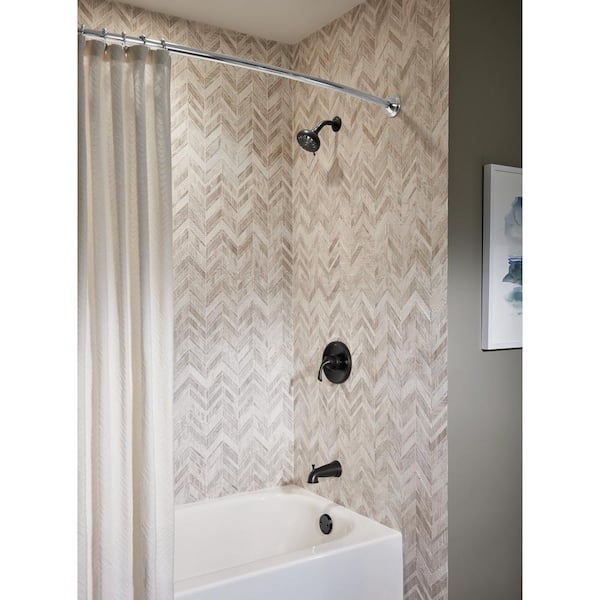 Idora Single Handle 5-Spray Tub and Shower Faucet 1.75 GPM in. Matte Black (Valve Included)