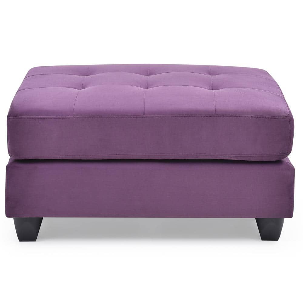 Malone Purple Tufted Ottoman