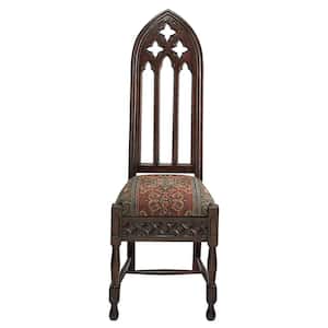 Viollet-le-Duc Brown Mahogany Cathedral Side Chair