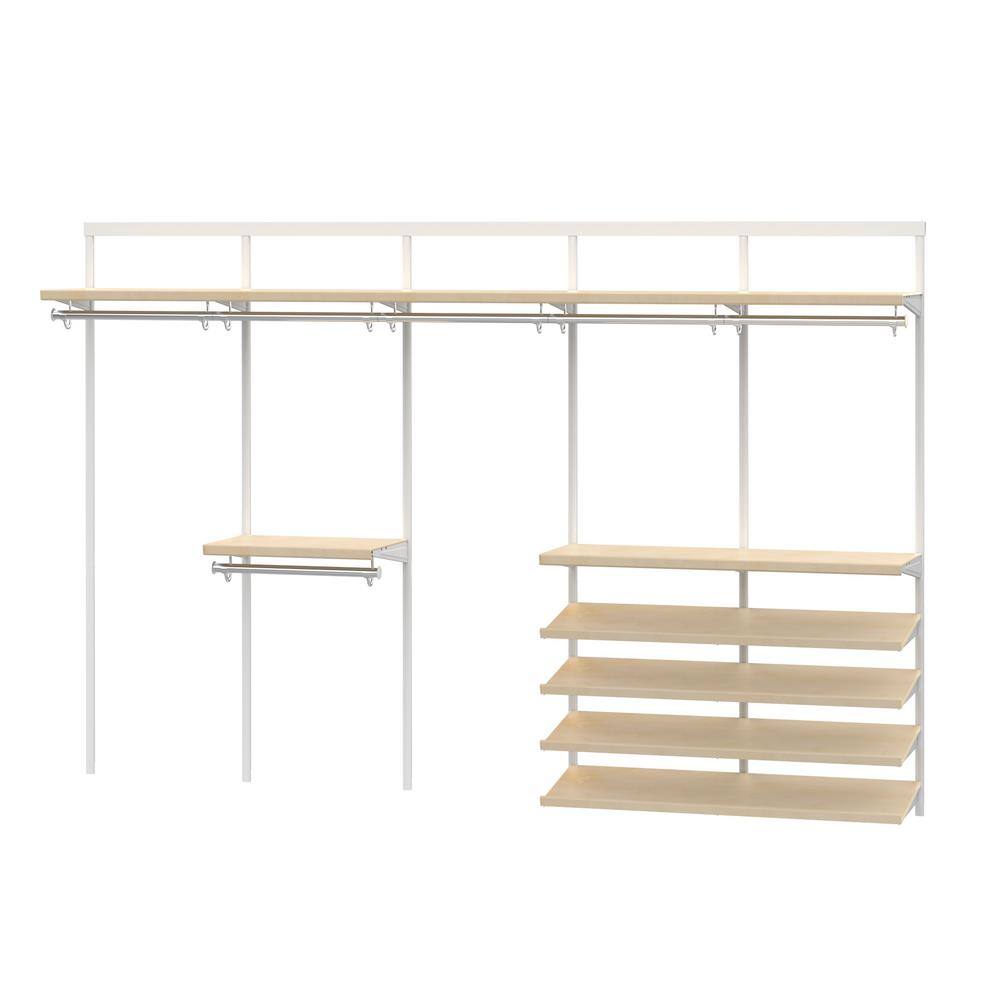 Everbilt Genevieve 10 ft.Birch Adjustable Closet Organizer Double Long ...