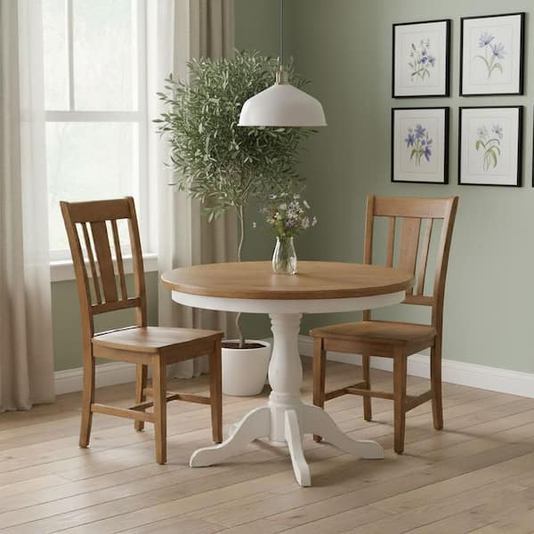 International Concepts San Remo Distressed Pecan Wood Dining Chair (Set of 2)