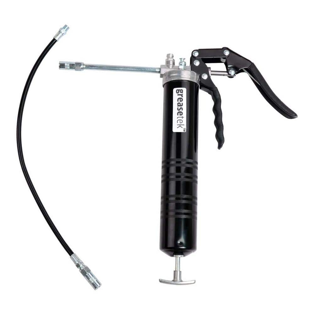 Premium Pistol Grip Grease Gun with 18 in. Hose and Extension Pipe