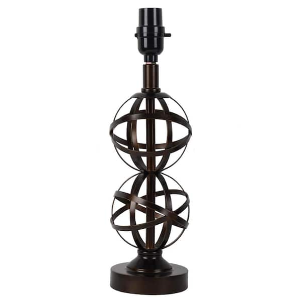 Hampton Bay TTL20 Mix and Match 15 in. H Oil Rubbed Bronze Double Orb Accent Lamp Base