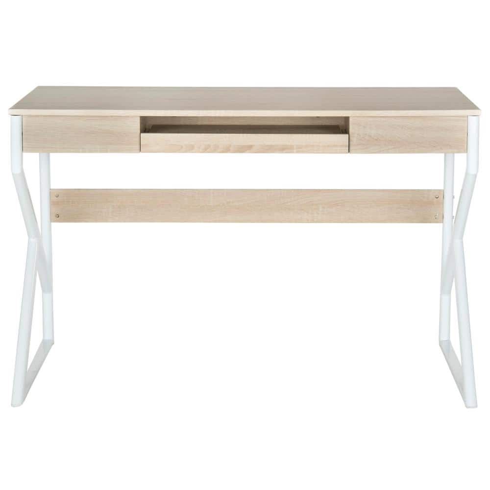 Bryant 47" White and Natural Wood Home Office Desk