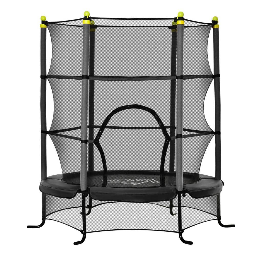 5 ft. Kids Trampoline, 64 in. Indoor Trampoline for Kids with Safety Enclos