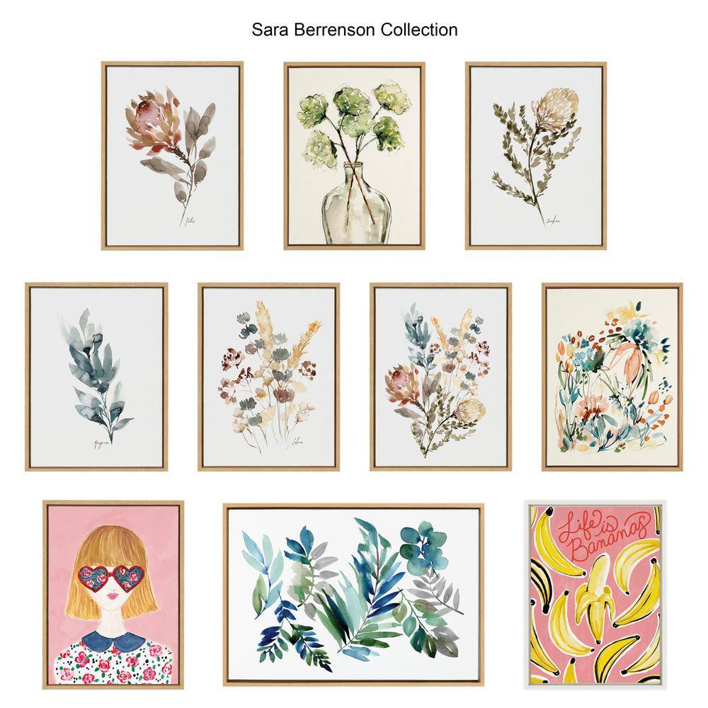 Wild Mariposa Watercolor Wildflower Framed Canvas Art