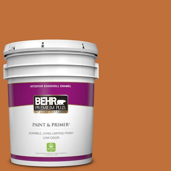 BEHR PREMIUM PLUS 5 gal. #S-H-260 Tiger Stripe Eggshell Enamel Low Odor Interior Paint & Primer