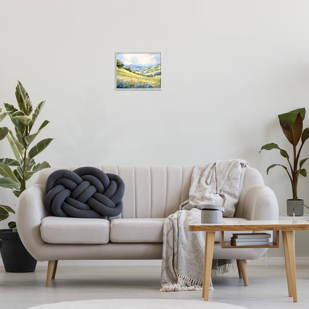 Spring Meadow with Distant Mountain by Franklyn Gregory White Framed Nature Giclee Art Print 11 in. x 14 in. price history on PriceWatchPro