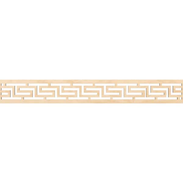 Ekena Millwork Tulum Fretwork 0.25 in. D x 46.5 in. W x 6 in. L Birch Wood Panel Moulding
