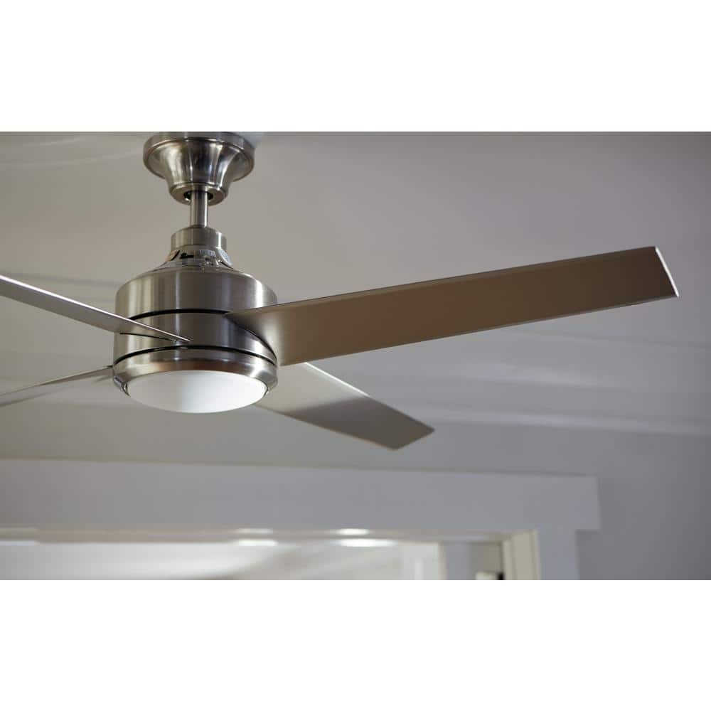 Mercer 52" Nickel LED Ceiling Fan with Remote and Light