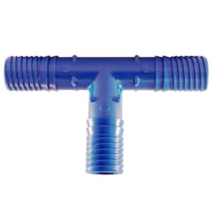 3/4 in. Barb Insert Blue Twister Polypropylene Tee Fitting