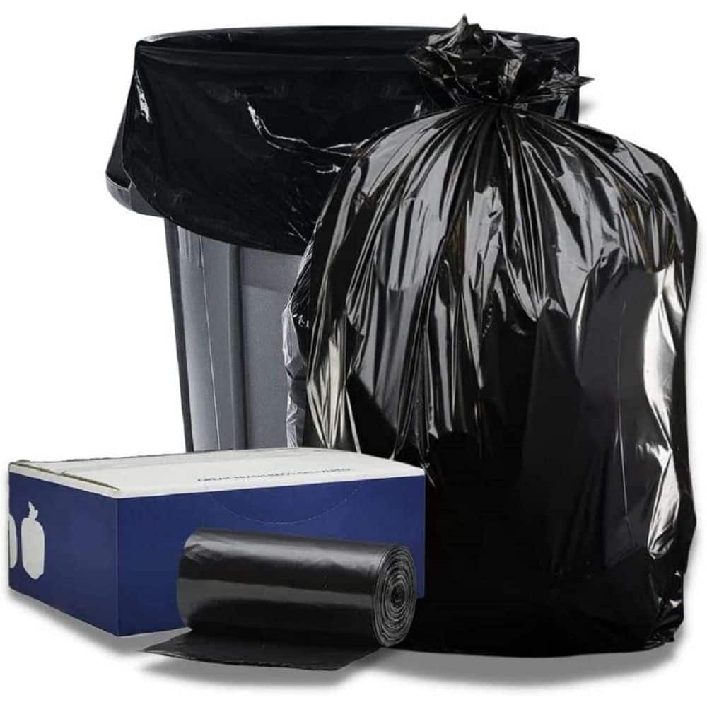 65 Gallon Industrial Trash Bags, 50 x 48” Large Black Garbage Bags (50  COUNT) –