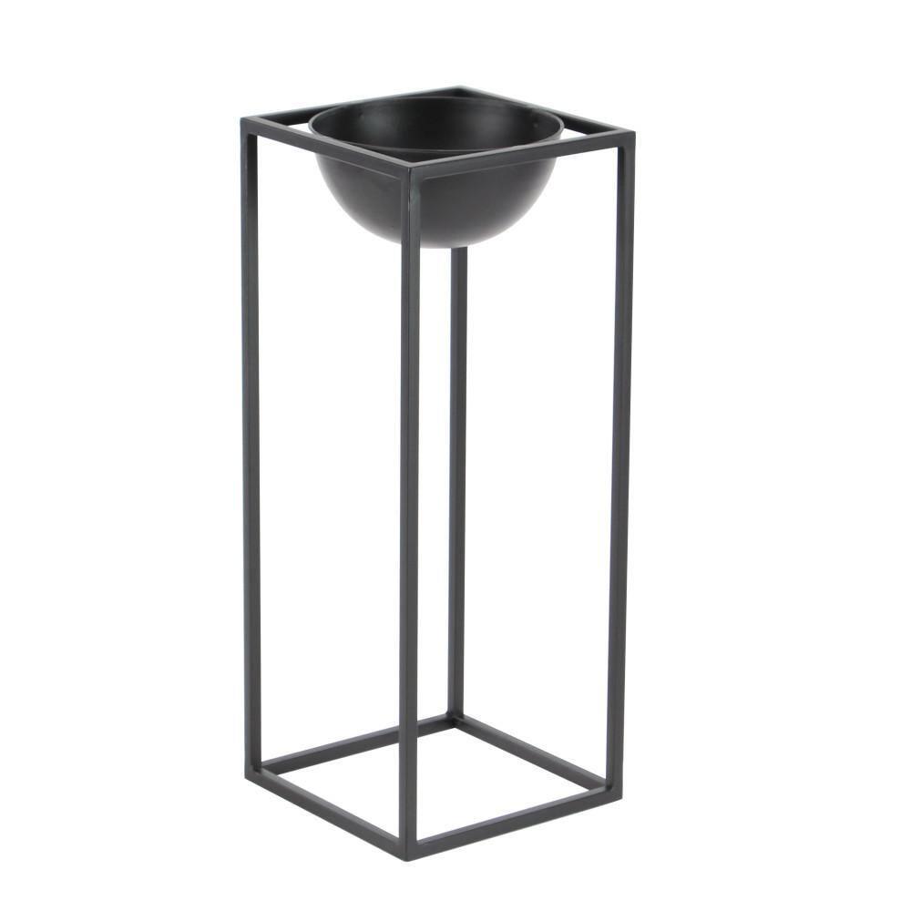 Set of 3 Black Iron Modern Plant Stands