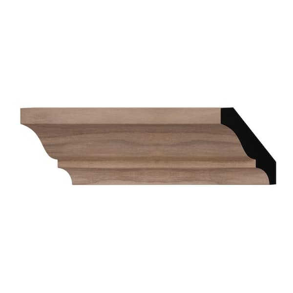 Ekena Millwork WM52 1.63 in. D x 2.25 in. W x 6 in. L Wood (Walnut) Crown Moulding Sample