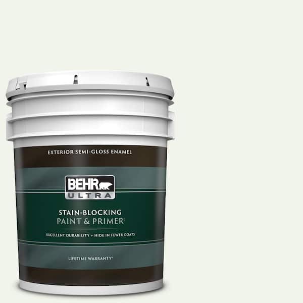 BEHR ULTRA 5 gal. #W-B-510 Frosted Juniper Semi-Gloss Enamel Exterior Paint & Primer