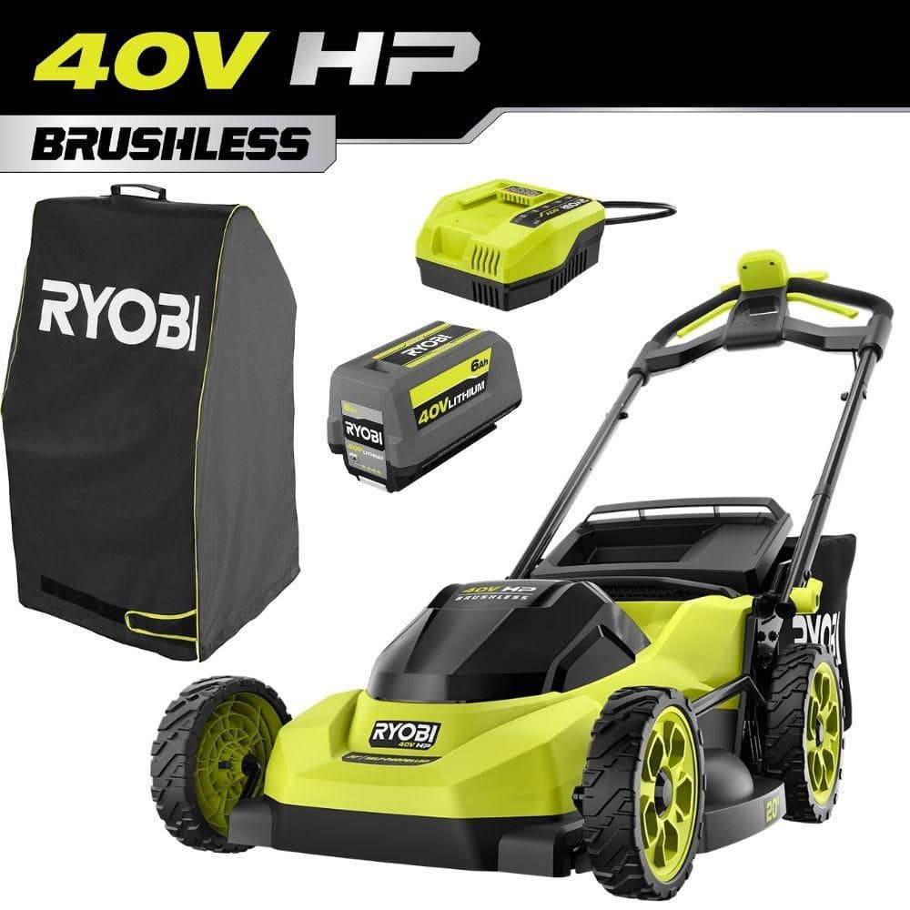 40V HP Brushless 20 in. Cordless Electric Battery Walk Behind Self-Propelled Mower with Cover, 6.0 Ah Battery & Charger price history on PriceWatchPro
