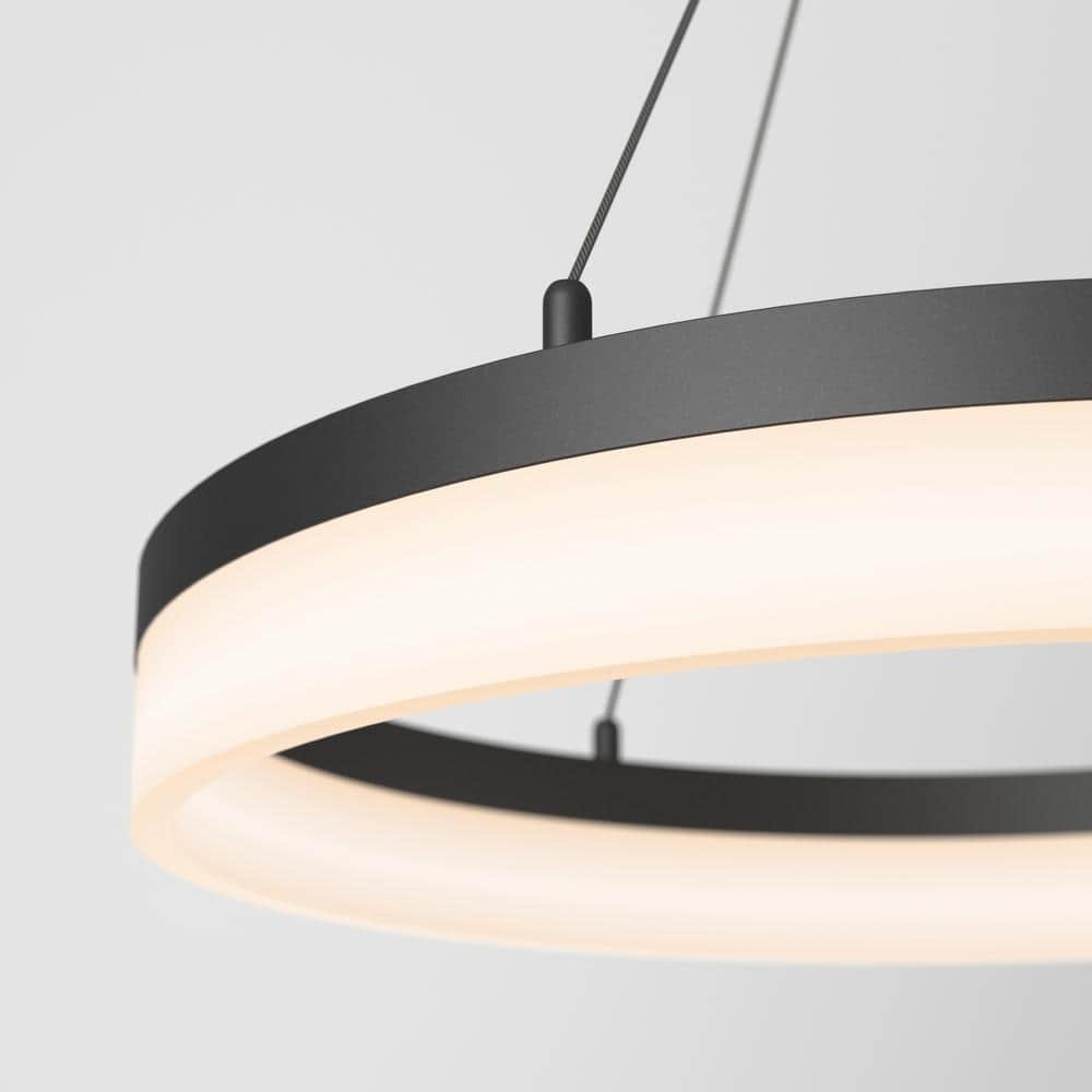 Optical Crystal Drum LED Pendant Light in Black
