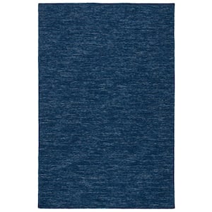 Kilim Navy/Blue 4 ft. x 6 ft. Solid Color Area Rug