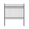 Aleko Rome Style 5 Ft. X 6 Ft. Black Steel Unassembled Fence Panel 