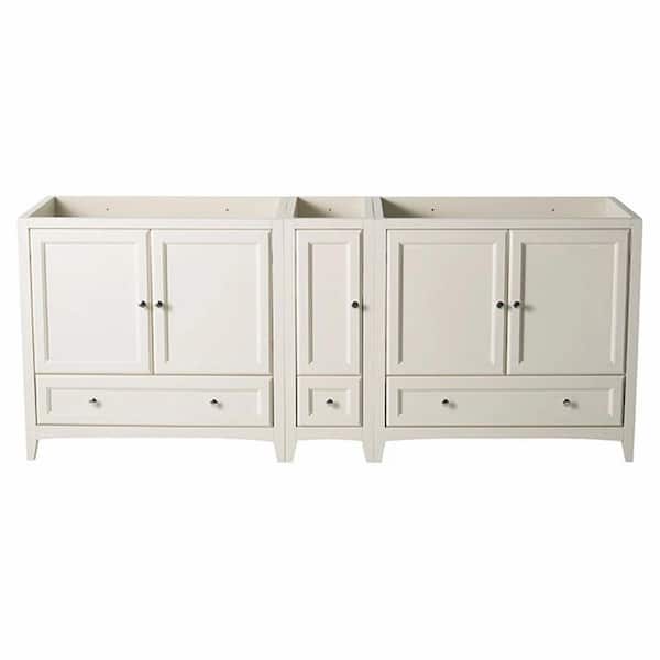 Fresca Oxford 82.75 in. Traditional Double Bathroom Vanity Cabinet in Antique White
