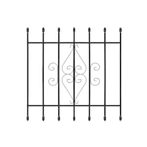 36 in. x 36 in. Su Casa Black 7-Bar Window Guard