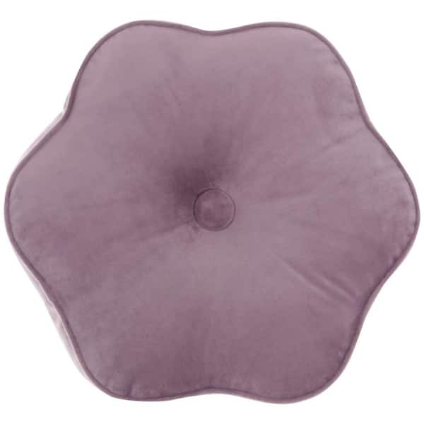 HomeRoots Jordan Lavender Geometric Cotton 16 in. x 16 in. Throw Pillow