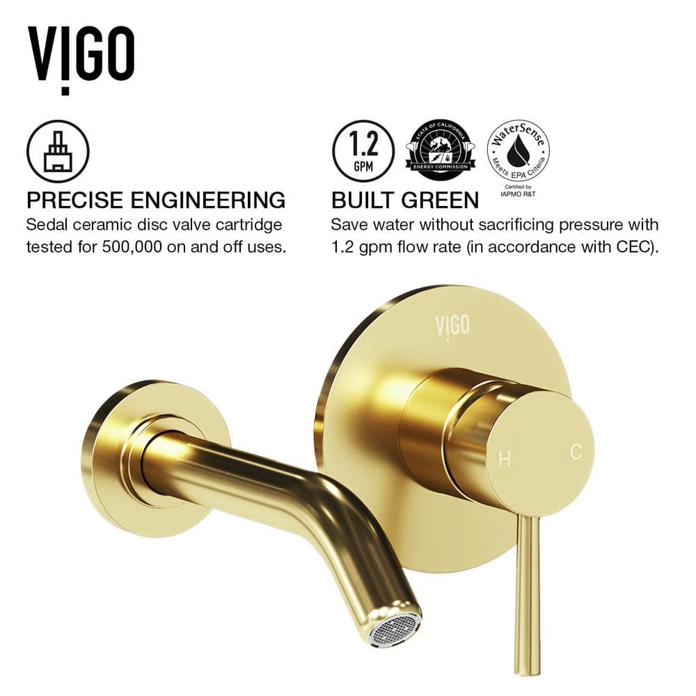 Elegantly Minimalistic Olus Wall Mount Bathroom Faucet in Antique Bronze