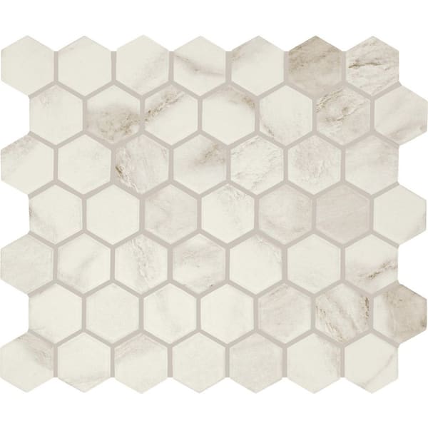 Daltile Perpetuo Brilliant White 10 in. x 12 in. Glazed Ceramic Mosaic Tile (9.72 sq. ft./Case)