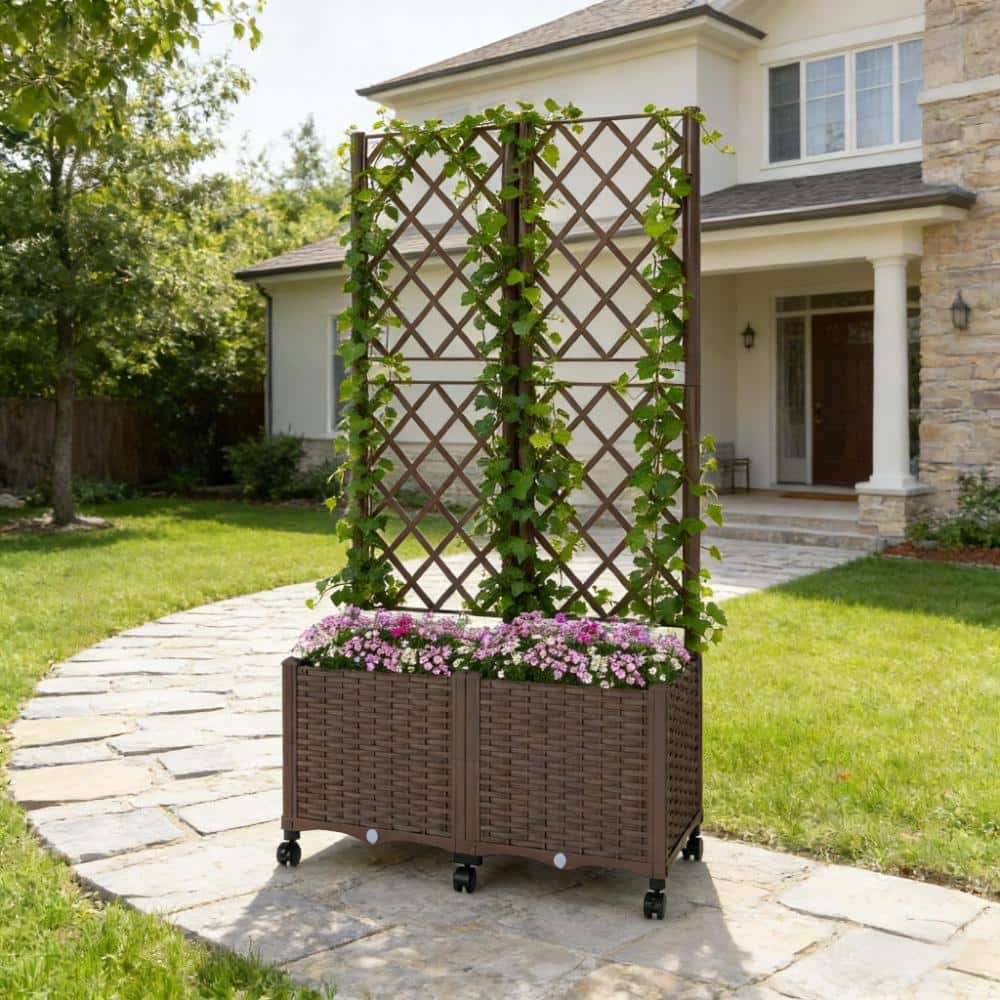 Outdoor Stylish Planter Box,Mobile Raised Garden Bed price history on PriceWatchPro