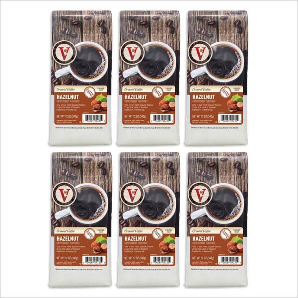 Unbranded 12 oz. Hazelnut Flavored Medium Roast Coffee Grounds 6-Pack