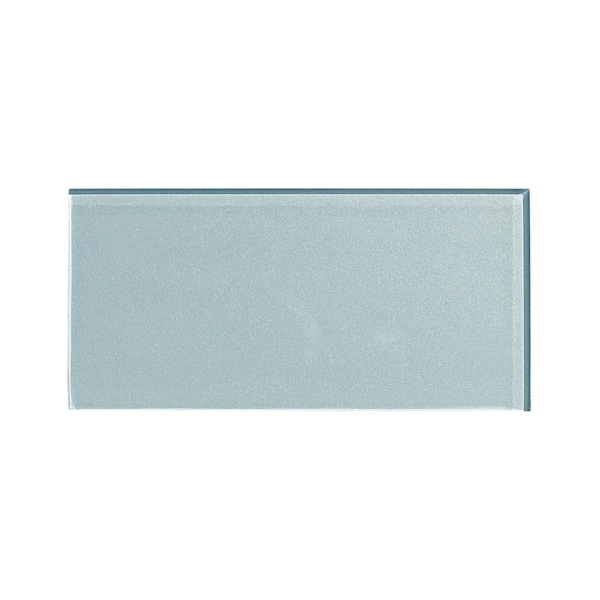Aspect 6 in. x 3 in. Glacier Glass Decorative Wall Tile (8-Pack)