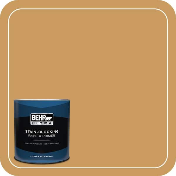 BEHR ULTRA 1 qt. #M280-6 Solid Gold Satin Enamel Exterior Paint & Primer