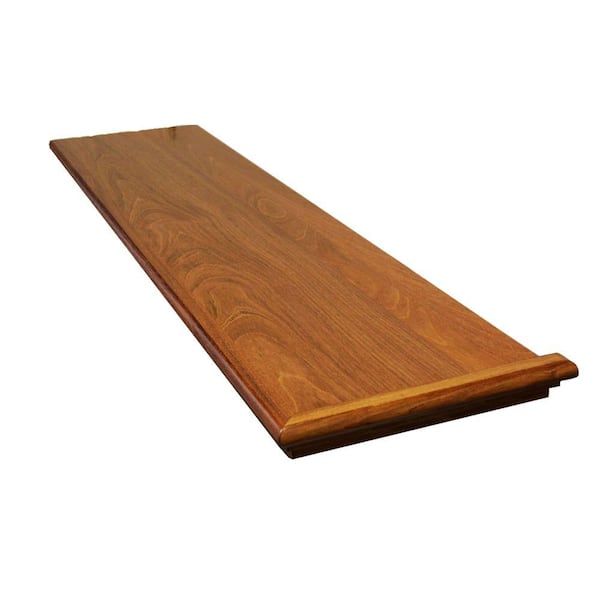 Stairtek 0.625 in. x 11.5 in. x 42 in. Prefinished Natural Brazillian Cherry Right Return Retread
