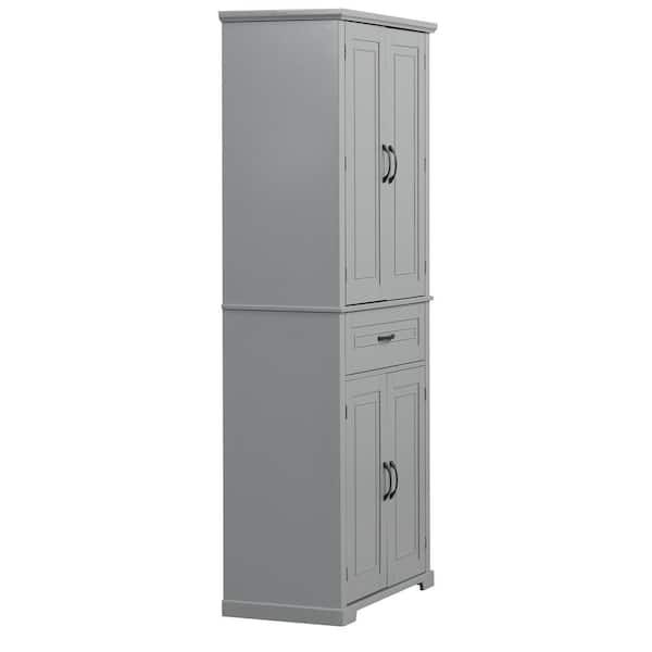 Downtown Storage Cabinet - 2-Shelf, Gray H-6859GR - Uline