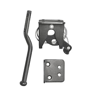 6.5 in. Black Galvanized Steel Spring Loaded Latch and Catch with Adjustable Cable