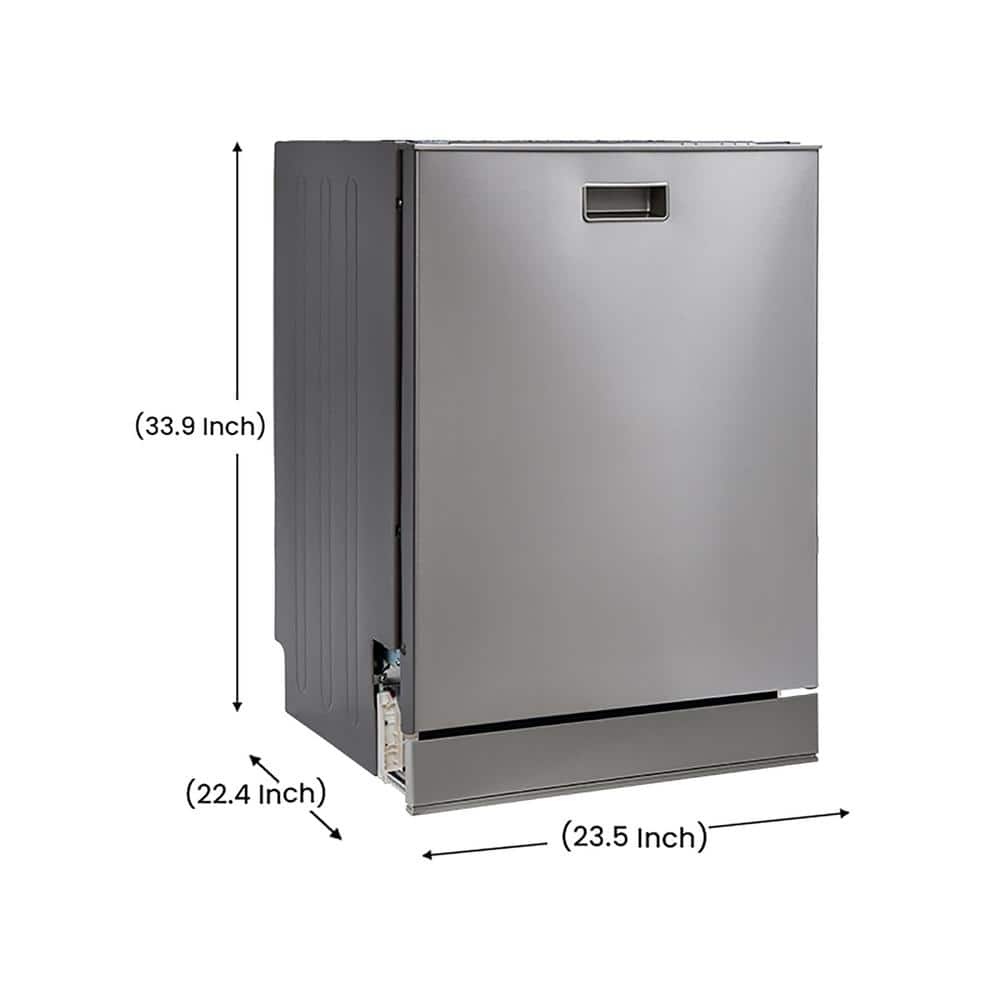24" Stainless Steel Top Control Built-In Dishwasher with Third Rack