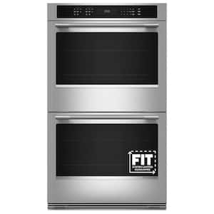 30 in. Double Electric Wall Oven with True Convection Self-Cleaning in PrintShield Stainless