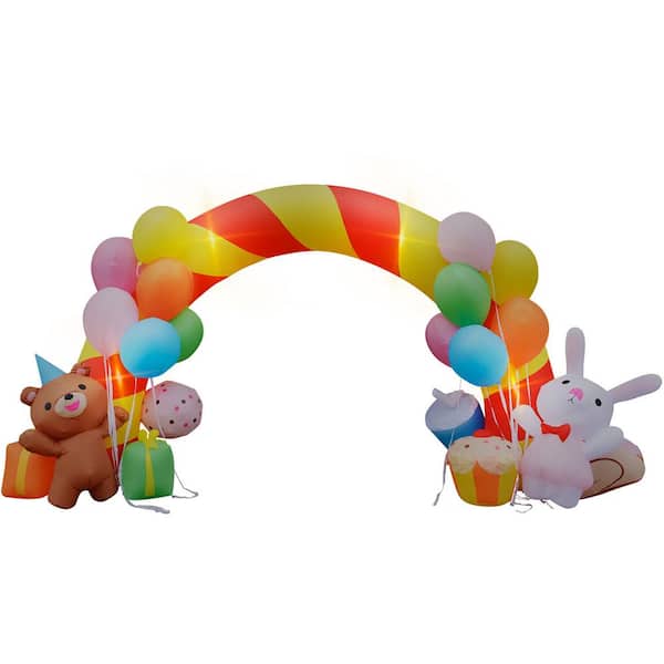 Fraser Hill Farm 8 ft. Bear and Bunny Walkway Arch Outdoor Inflatable for Birthday Parties FREDPTYARCH081-L - The Home Depot Fraser Hill Farm 8 ft. Bear and Bunny Walkway Arch Outdoor Inflatable for Birthday Parties FREDPTYARCH081-L - The Home Depot