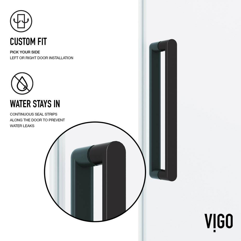 Elan 66" Frameless Sliding Tub Door with Matte Black Hardware