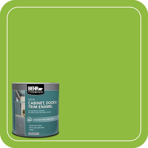 BEHR PREMIUM 1 qt. #S-G-420 Limeade Satin Enamel Interior/Exterior