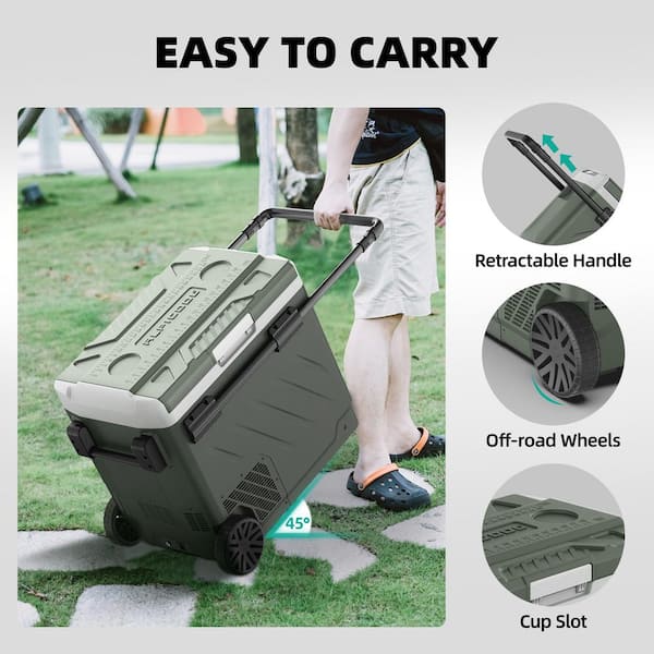 Alpicool 61 Qt. Portable Refrigerator Car Fridge Dual Zone