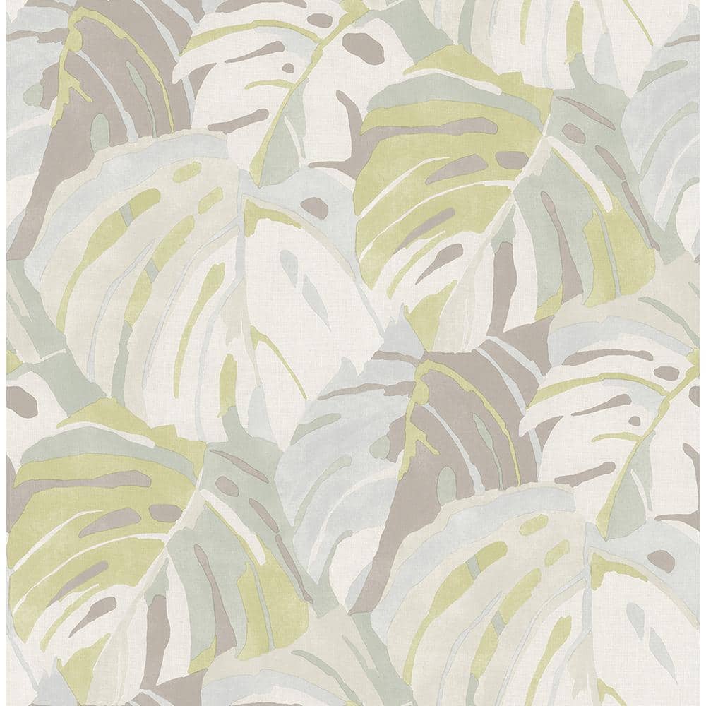 A-Street Prints Samara Lime Monstera Leaf Lime Wallpaper Sample  2969-26009SAM - The Home Depot