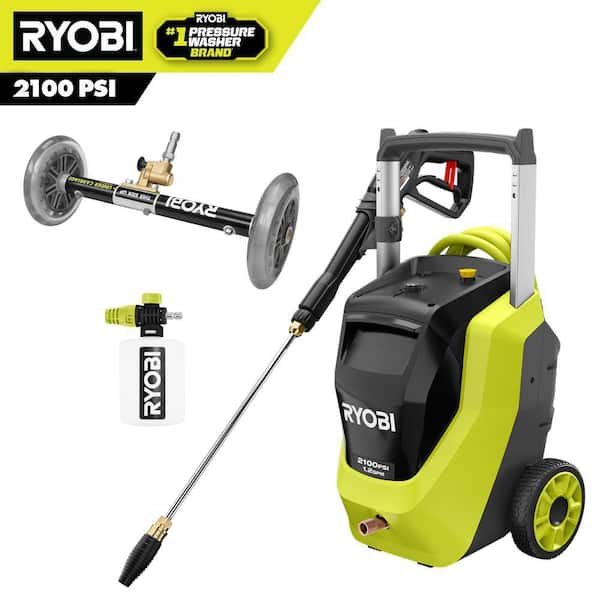 2100 PSI 1.2 GPM Cold Water Corded Electric Pressure Washer with Water Broom