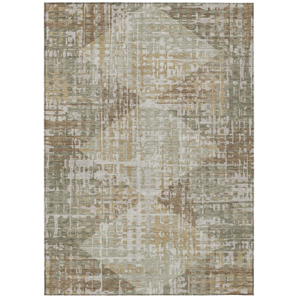 Chantille Machine Washable Indoor/Outdoor Abstract ACN2026 Aloe 3 ft. x 5 ft. Area Rug price history on PriceWatchPro