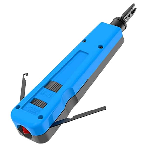 110/66 Blade Ethernet Keystone Punch Down Tool Blue Adjustable Impact for Cat3 Cat5 Cat6 Network 1 Pack