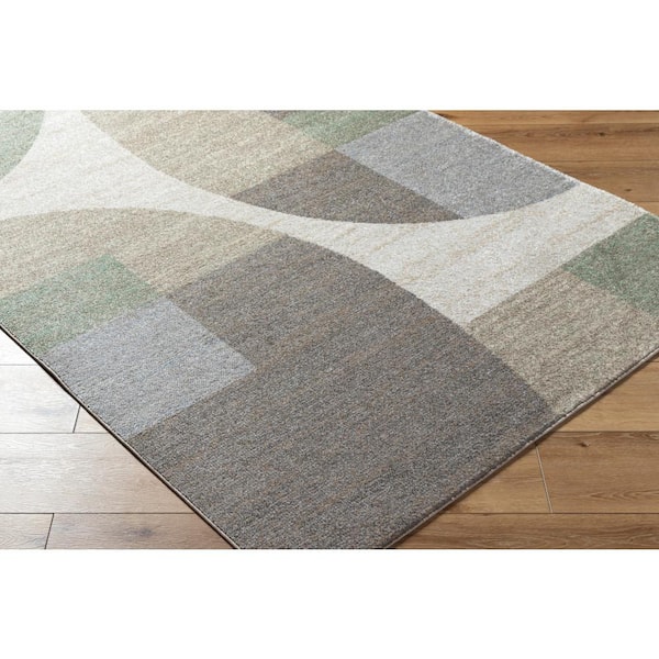 Hyde Park Sage/Light Gray Geometric 8 ft. x 10 ft. Indoor Area Rug